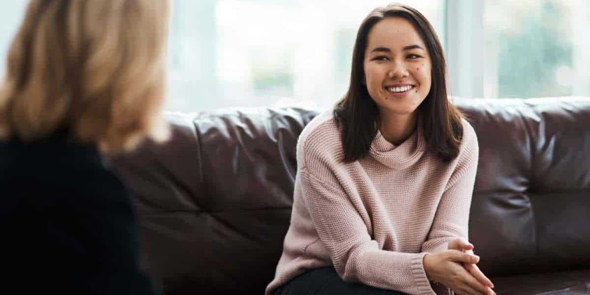 women speaking to her therapist about how great recovery from drugs feels