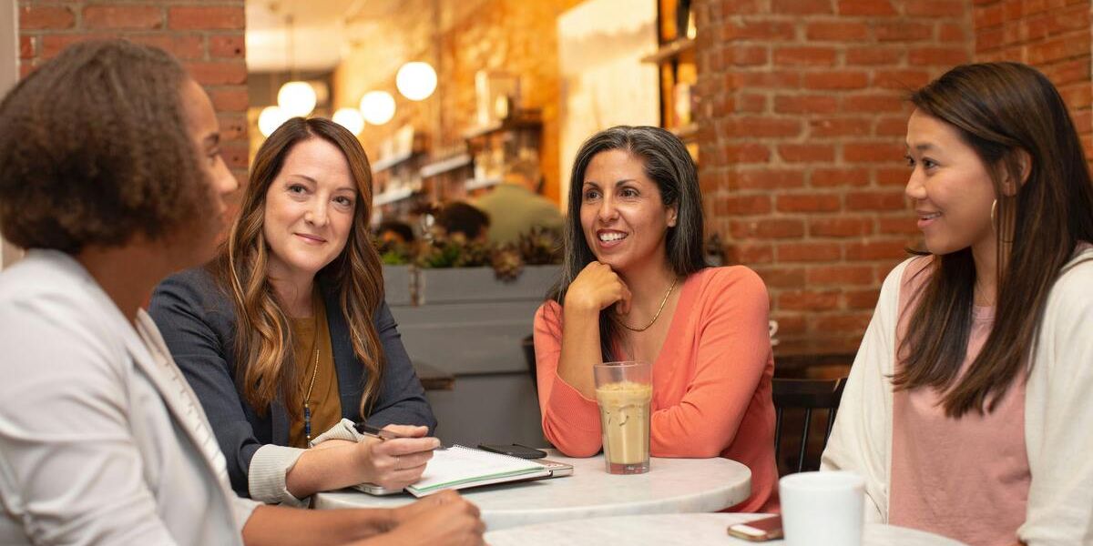 a group of women going out to dinner together to celebrate recovery from addiction