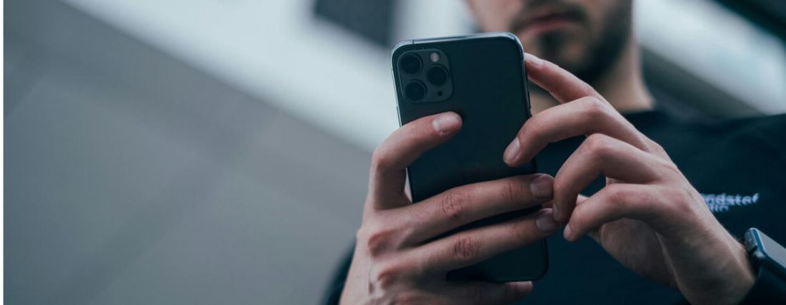 Man on his cell phone at an addiction rehab in tennessee