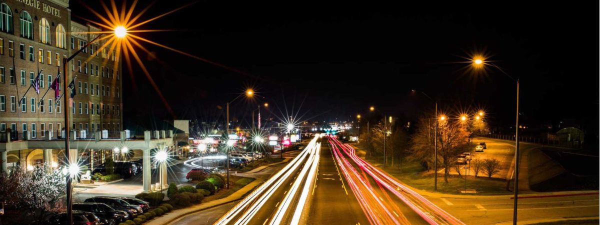 Long exposure of tennessee at night